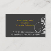 花Nの日の出の黙想のヨガPilates 名刺 (裏面)