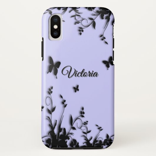 花N蝶ブルーパーソナル Case-Mate iPhoneケース (裏面)