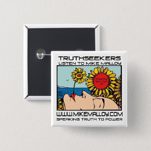 花POWR TRUTHSEEKER 缶バッジ (正面&裏面)