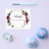 花RSVPカード。 チラシ (シングル)