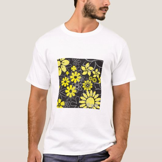 花T字形（黄） Tシャツ (正面)