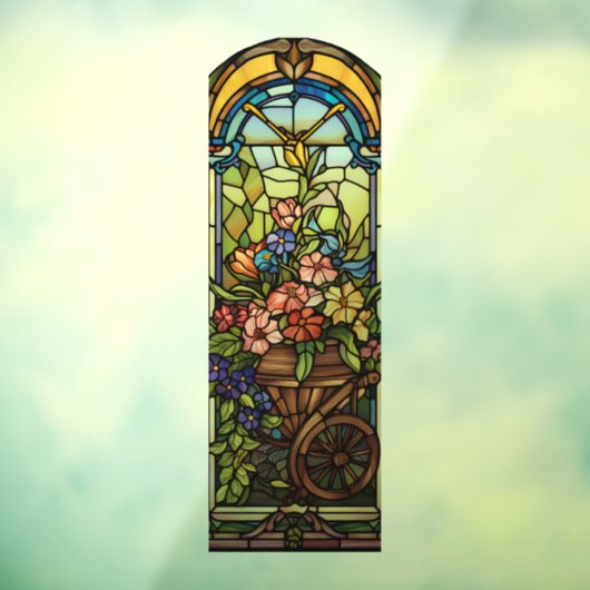 花Wheelbarrowプライバシーウィンドウにしがみつく ウィンドウサイン (シート3)