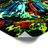 花X v2 -カラフルパターンpareidolia ポスター (角)