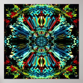 花X v2 -カラフルパターンpareidolia ポスター