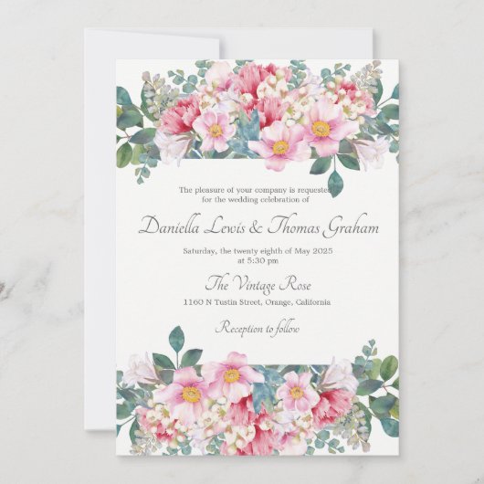 芳香庭園の結婚式招待状 招待状 (正面)