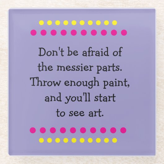 芸が乱れる ガラスコースター (正面)