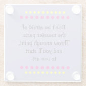 芸が乱れる ガラスコースター (裏面)