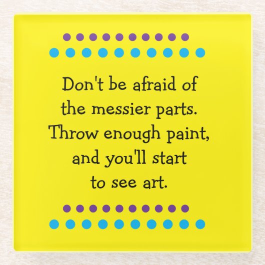 芸が乱れる ガラスコースター (正面)