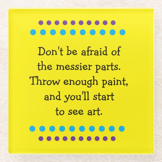 芸が乱れる ガラスコースター (正面)