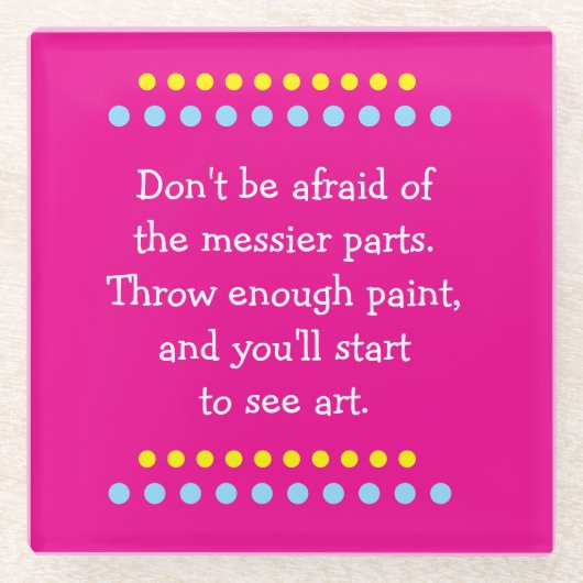 芸が乱れる ガラスコースター (正面)