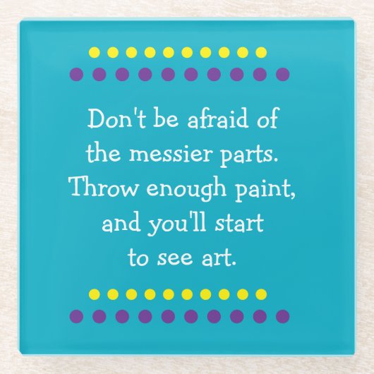 芸が乱れる ガラスコースター (正面)