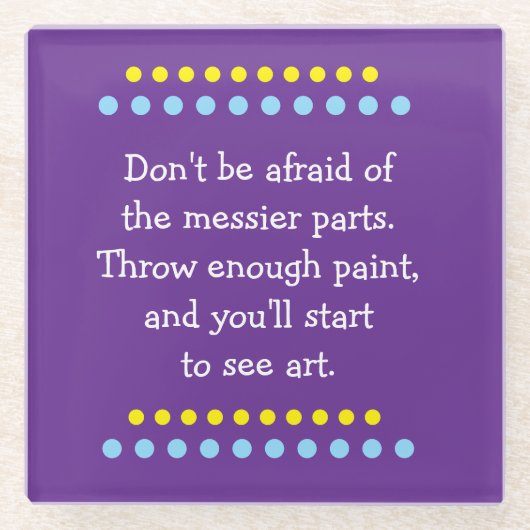 芸が乱れる ガラスコースター (正面)