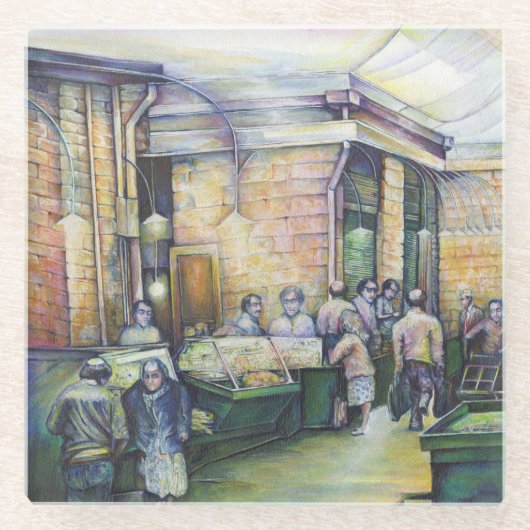 芸もし術は型枠を否定し、そうすれば猶予が与えられる ガラスコースター (正面)