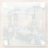 芸もし術は型枠を否定し、そうすれば猶予が与えられる ガラスコースター (裏面)