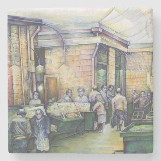 芸もし術は型枠を否定し、そうすれば猶予が与えられる ストーンコースター (正面)