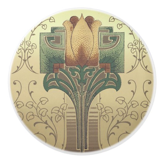 芸ビクトリアン芸の花 セラミックノブ (正面)