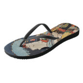 芸日本の者アジアトレンディーヴィンテージ芸カラフル術 ビーチサンダル (アングル)