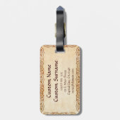 芸者および桜の上野恩賜公園の日本人の景色 ラゲッジタグ (裏面縦)