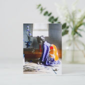 芸者で花を咲かせるヴィンテージ旧日本 ポストカード (スタンド正面)