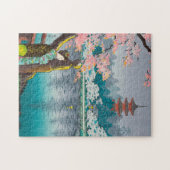 芸者とさくらんぼツリー上野公園 ジグソーパズル (横)