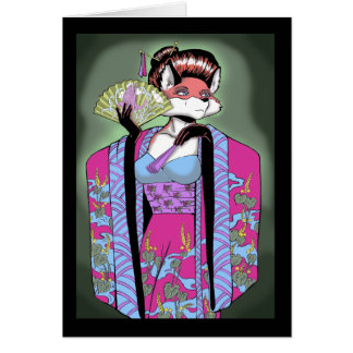 芸者のキツネカード