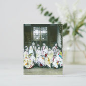 芸者のポーズ付けブロセルヴィンテージグラス ポストカード (スタンド正面)