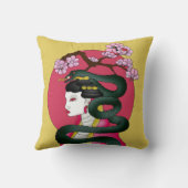 芸者の娘と蛇 クッション (裏面)