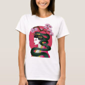 芸者の娘と蛇 Tシャツ (正面)