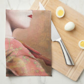 芸者の東洋の日本の台所タオルのポートレート キッチンタオル (四つ折り)