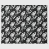 芸者の白黒美しいのヴィンテージのプロフィール ラッピングペーパー (フラット)