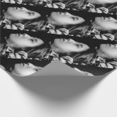 芸者の白黒美しいのヴィンテージのプロフィール ラッピングペーパー (角)