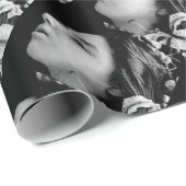 芸者の白黒美しいのヴィンテージのプロフィール ラッピングペーパー (ロールコーナー)