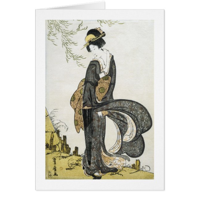 芸者の立つ風の中の豊博， 1805 (正面)