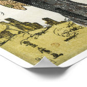 芸者の立つ風の中の豊博， 1805 ポスター (角)