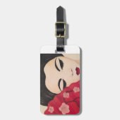 芸者の荷物のラベル ラゲッジタグ (正面縦)