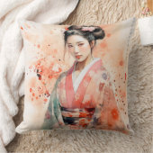 芸者の鳥かわいい日本の装飾用クッション クッション (ブランケット)