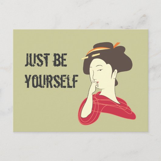 芸者の鼻を選ぶ ポストカード (正面)