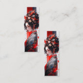 芸者アニメ女性 スキニー名刺 (正面/裏面)