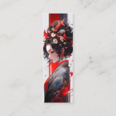 芸者アニメ女性 スキニー名刺 (裏面)