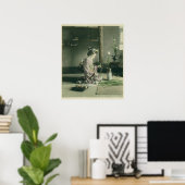 芸者アレンジングアイリスフラワーポスタープリント ポスター (ホームオフィス)