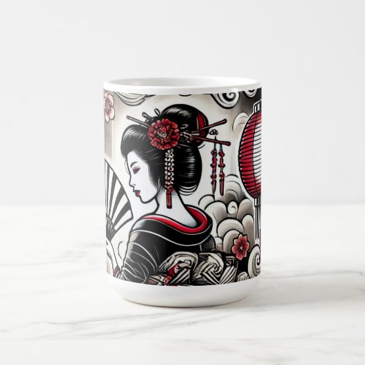 芸者アートコーヒーマグ コーヒーマグカップ (中央)