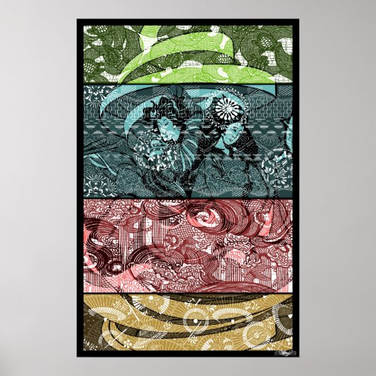 芸者アートポスター ポスター (正面)