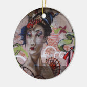 芸者アーバングラフィティ通りアート セラミックオーナメント (左)