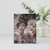 芸者アーバングラフィティ通りアート ポストカード (スタンド正面)