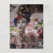 芸者アーバングラフィティ通りアート ポストカード (正面)