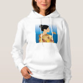 芸者ガールウォメンズフード付きスウェットシャツ パーカ (正面)