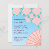 芸者ガールバースデーパーティーの招待状 招待状 (裏面)