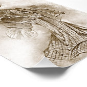 芸者ガールヴィンテージ伝統的日本美術 フォトプリント            (角)