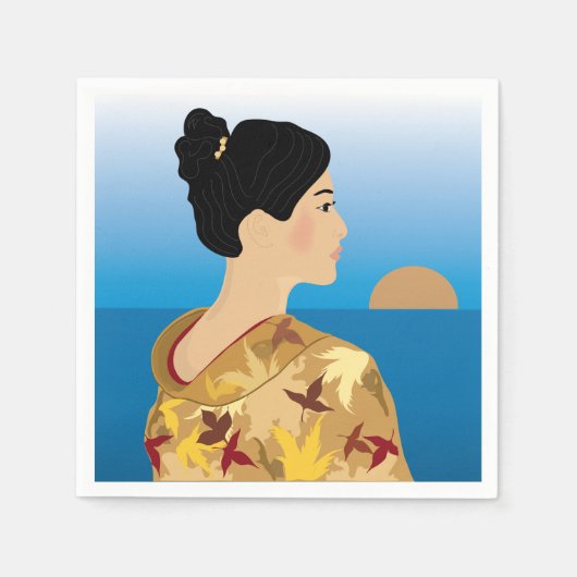 芸者ガール紙ナプキンス スタンダードカクテルナプキン (正面)