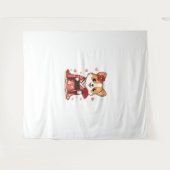 芸者コーギドッグラバーウェルシュ タペストリー (正面(横))